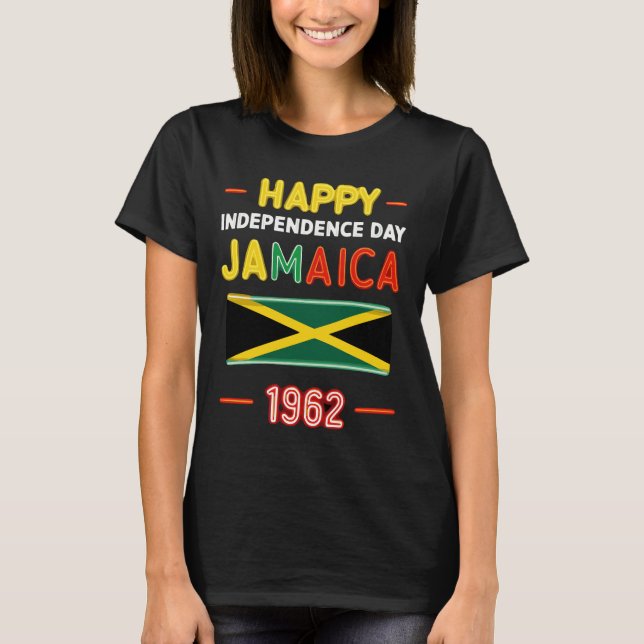 Camiseta Feliz Día de la Independencia Jamaica 1962 Orgullo (Anverso)