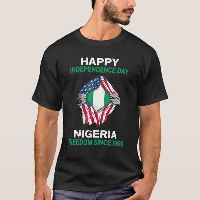 Camiseta Feliz Día de la Independencia Nigeria Libertad des (Anverso)