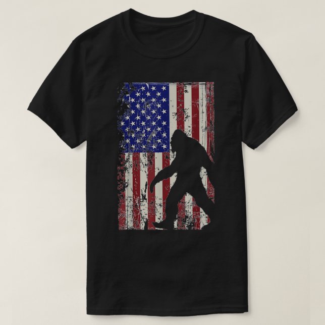 Camiseta Feliz Día de la Independencia, Pie Grande del 4 de (Diseño del anverso)