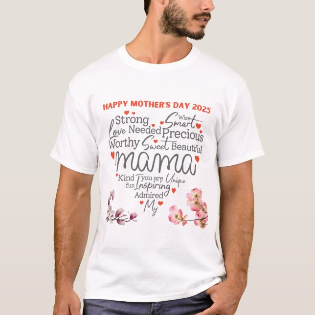 Camiseta Feliz Día de la Madre 2025: Palabras sentidas (Anverso)