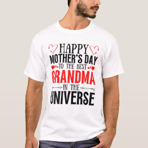 Camiseta Feliz Día de la Madre a la mejor abuela en la univ
