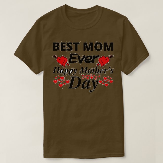 Camiseta Feliz Día de la Madre a la mejor mamá de todos (Diseño del anverso)