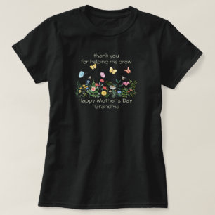 Camiseta Feliz Día de la Madre Abuela Floral acuarela