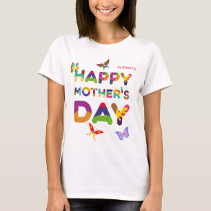 Camiseta Feliz Día de la Madre colorido