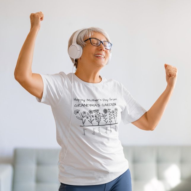 Camiseta Feliz Día de la Madre desde el JARDÍN DE GRANDMA (Subido por el creador)