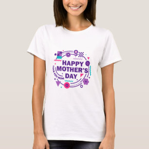Camiseta Feliz Día de la Madre Estilo Retro Te Amo Mamá