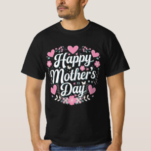 Camiseta Feliz Día de la Madre Floral Bonita Mamá Abuela