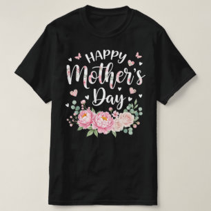 Camiseta Feliz Día de la Madre Gráfico Floral Elegante