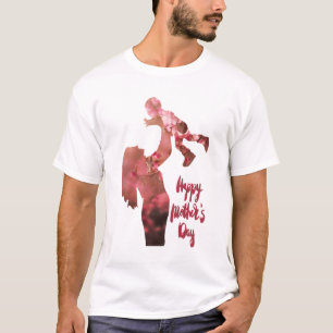 Camiseta Feliz día de la madre, la madre floral y el bosque