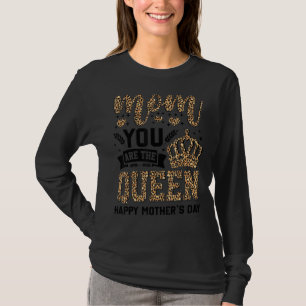 Camiseta Feliz Día de la Madre, mamá, eres la reina leopard