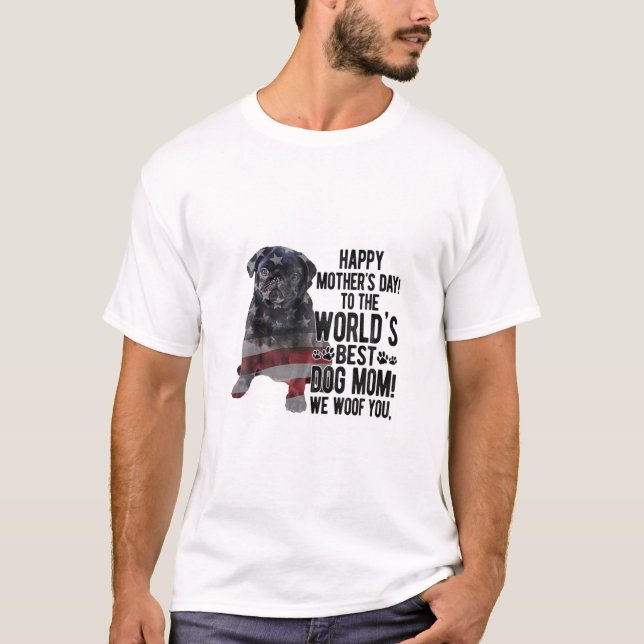 Camiseta Feliz Día de la Madre Perro Perro Perro Mamá Perro (Anverso)