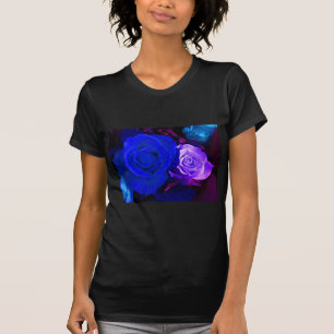 Camiseta Feliz Día de la Madre Rosas morados azules