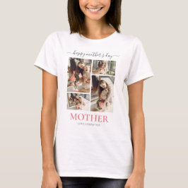 Camiseta Feliz Día de la Madre Simple Guión Moderno Cuatro