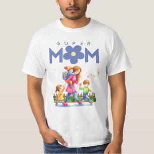 Camiseta Feliz día de la madre - Super mamá