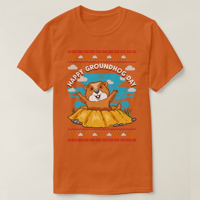 Camiseta Feliz Día de la Marmota (Diseño del anverso)