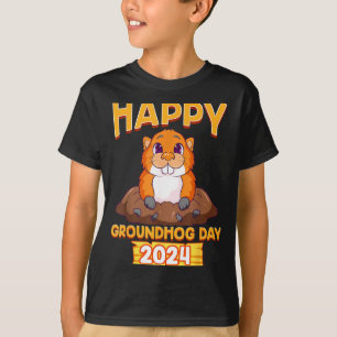 Camiseta Feliz día de la marmota 2024 Marmota Meteorólogo T
