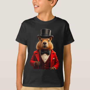 Camiseta Feliz Día de la Marmota 2025 Sombrero de Caballero