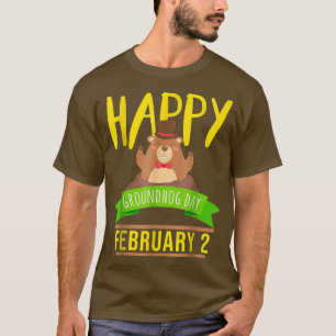 Camiseta Feliz Día de la Marmota 2 de febrero Predicción de