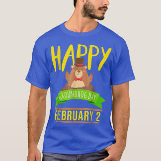 Camiseta Feliz Día de la Marmota 2 de febrero Predicción de