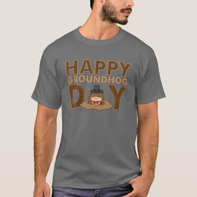 Camiseta Feliz Día de la Marmota 2 de febrero Regalo de cel (Anverso)