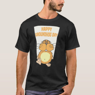Camiseta Feliz Día de la Marmota Graciosa celebración del D