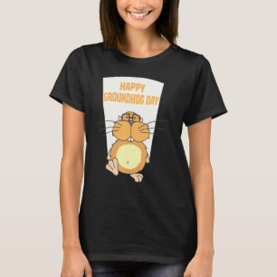Camiseta Feliz Día de la Marmota Graciosa celebración del D