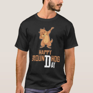 Camiseta Feliz Día de la Marmota Groundhog Dabbing Respeto