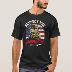 Camiseta Feliz Día de la Marmota, Respeta la Marmota USA Vi