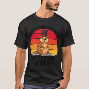 Camiseta Feliz día de la marmota y sí es mi cumpleaños dive