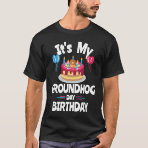 Camiseta Feliz Día de la Marmota y sí es mi grupo de cumple