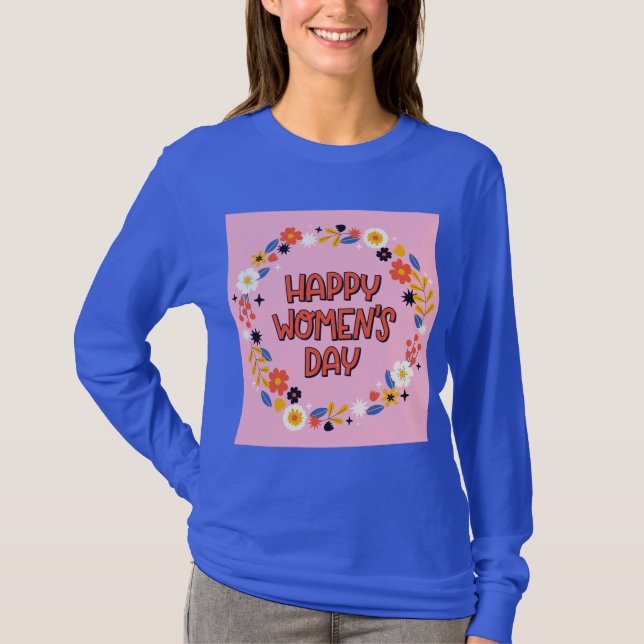 Camiseta feliz día de la mujer (Anverso)