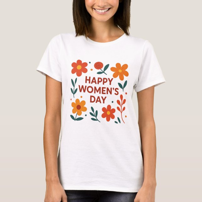 Camiseta Feliz Día de la Mujer (Anverso)