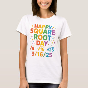 Camiseta Feliz día de la raíz cuadrada Número feliz día de