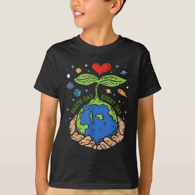 Camiseta Feliz Día de la Tierra 2024 Salvar nuestro planeta (Anverso)