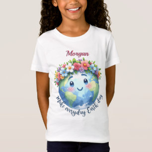 Camiseta Feliz Día de la Tierra 22 de abril Floral personal