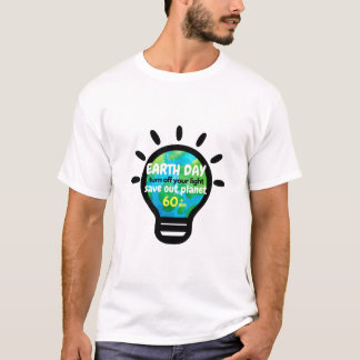 Camiseta ¡Feliz día de la tierra!| Apagar la luz| Diseño