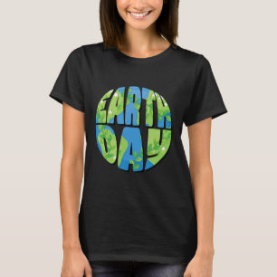 Camiseta Feliz Día de la Tierra Camisas Cuestas Día de la T