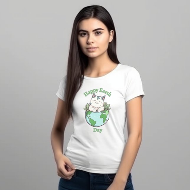 Camiseta Feliz Día de la Tierra Gato Unisex Gráfico (Subido por el creador)