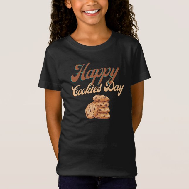 Camiseta Feliz Día de las Cookies, Día Nacional de la Cooki (Anverso)