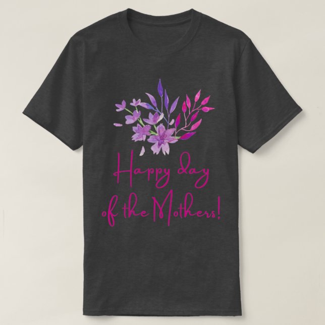Camiseta Feliz día de las madres te amamos mamá (3) (Diseño del anverso)