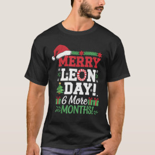 Camiseta Feliz Día de León Noel al revés Funny Navidades Co