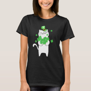 Camiseta Feliz Día de los Catratos, Día del Gato, Shamrock 
