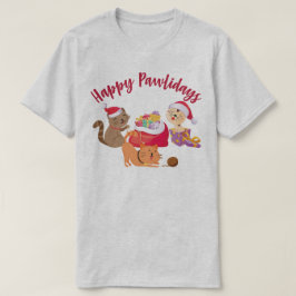 Camiseta Feliz Día de los Navidades Fiesta de gatos