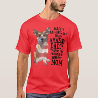 Camiseta Feliz Día De Los Padres A Mi Asombroso Padre Corgi