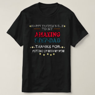 Camiseta feliz día de los padres a mi padrastro gracias po