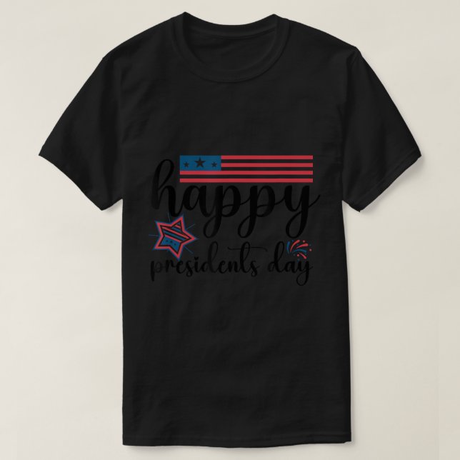 Camiseta Feliz Día de los Presidentes Patriotas norteameric (Diseño del anverso)