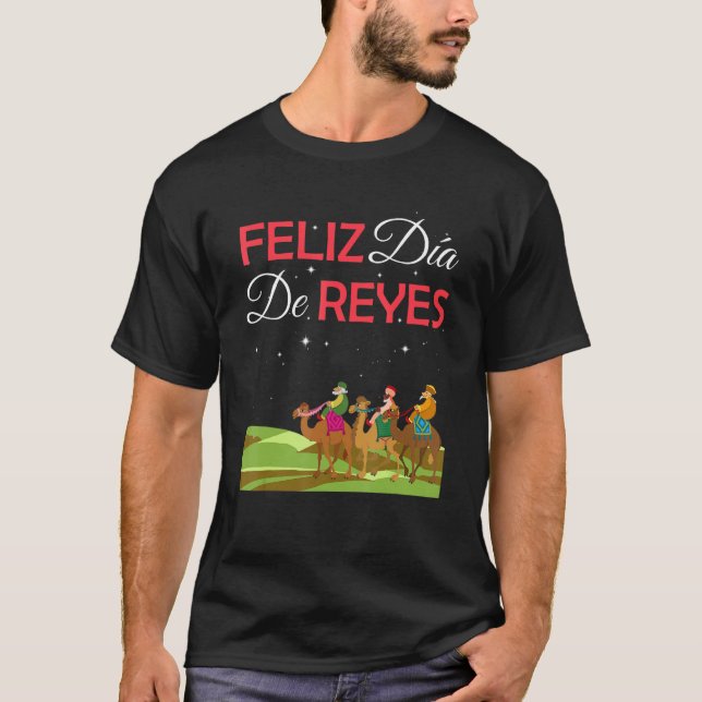 Camiseta Feliz Día de los Reyes Tres Felices Epifanía (Anverso)