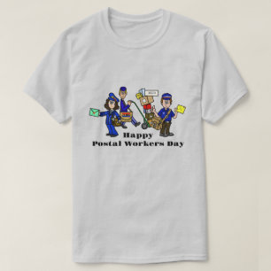 Camiseta Feliz Día de los Trabajadores Postales