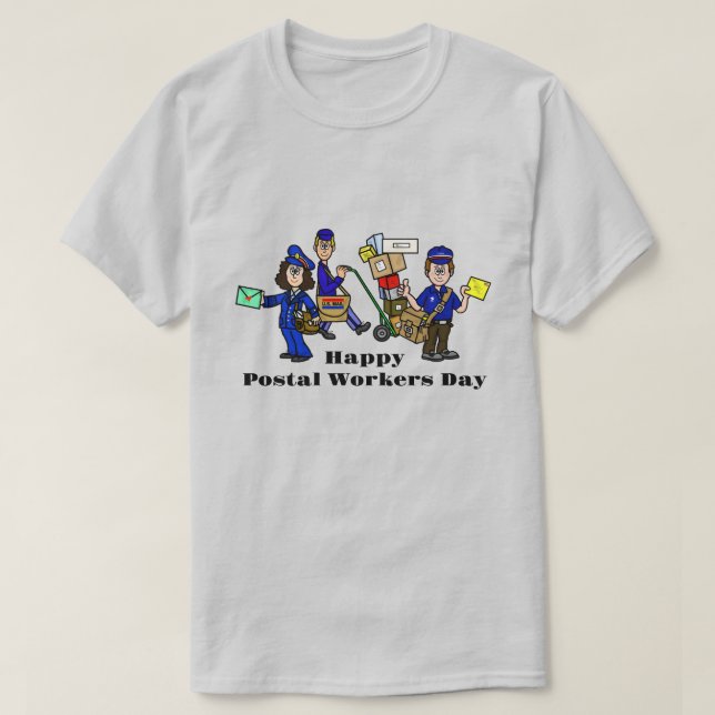 Camiseta Feliz Día de los Trabajadores Postales (Diseño del anverso)