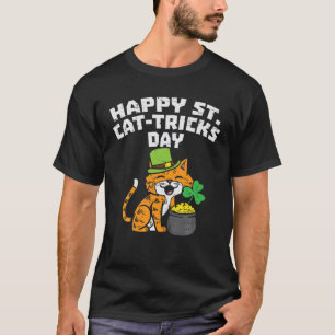 Camiseta Feliz Día de los Tricks para el gato Saint Paddys